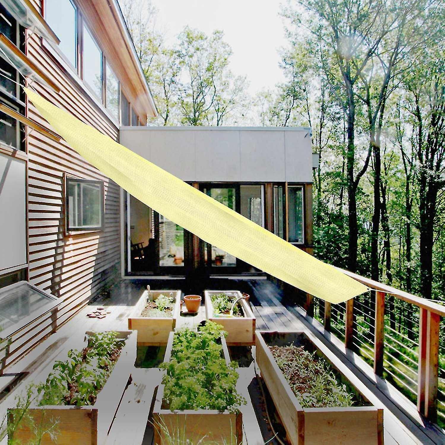 Courtyard Shade Cloth Anti-Sand Breathable Shade Sail Rectangular Beach Mesh Awning (4X1.6m)