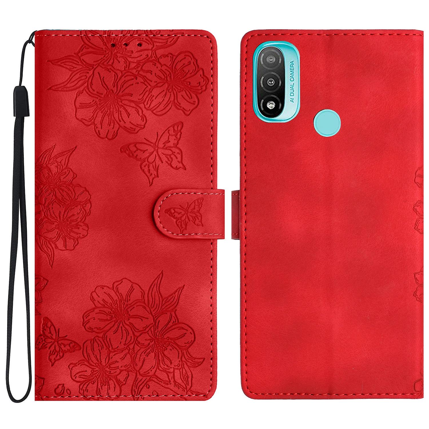 Cherry Blossom PU Case For Motorola Moto E20 / E30 / E40