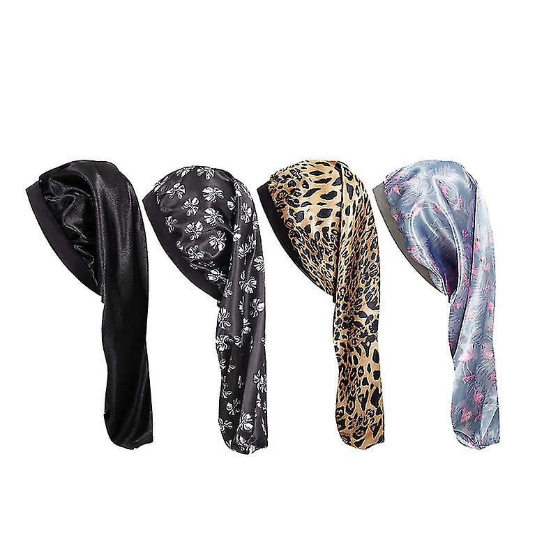 4pcs Satin Sleeping Cap