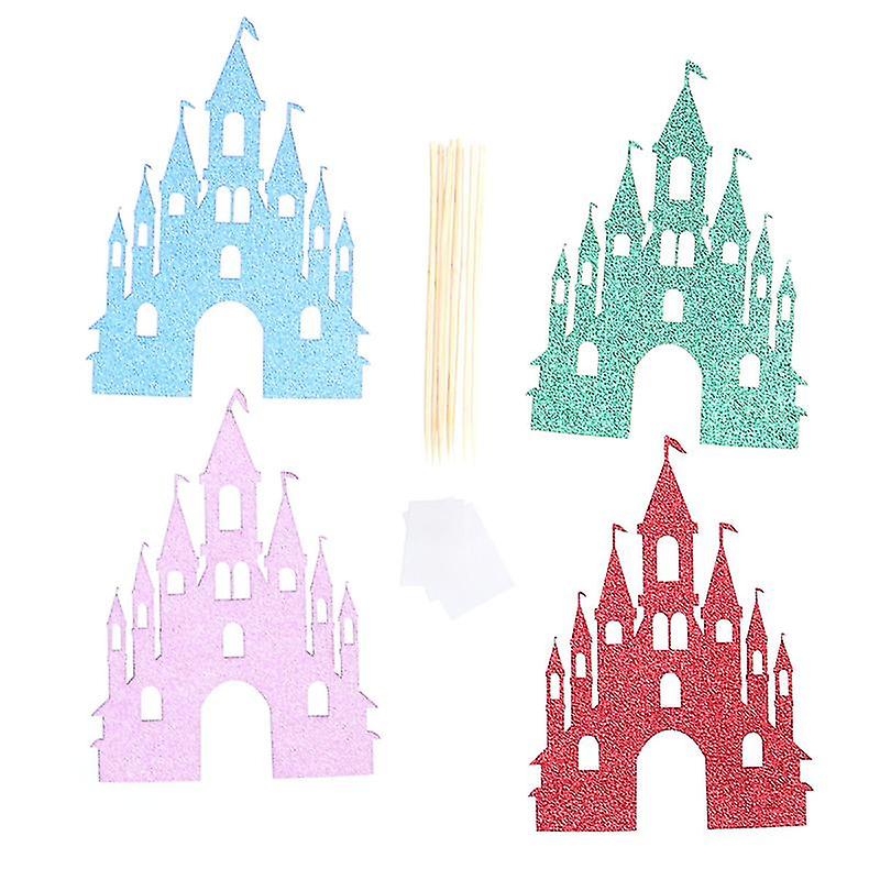 12pcs Glitter Cake Topper For Halloween Decorations