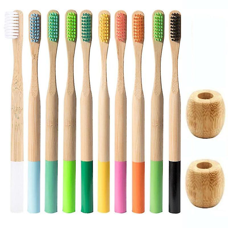 10pcs Bamboo Toothbrush