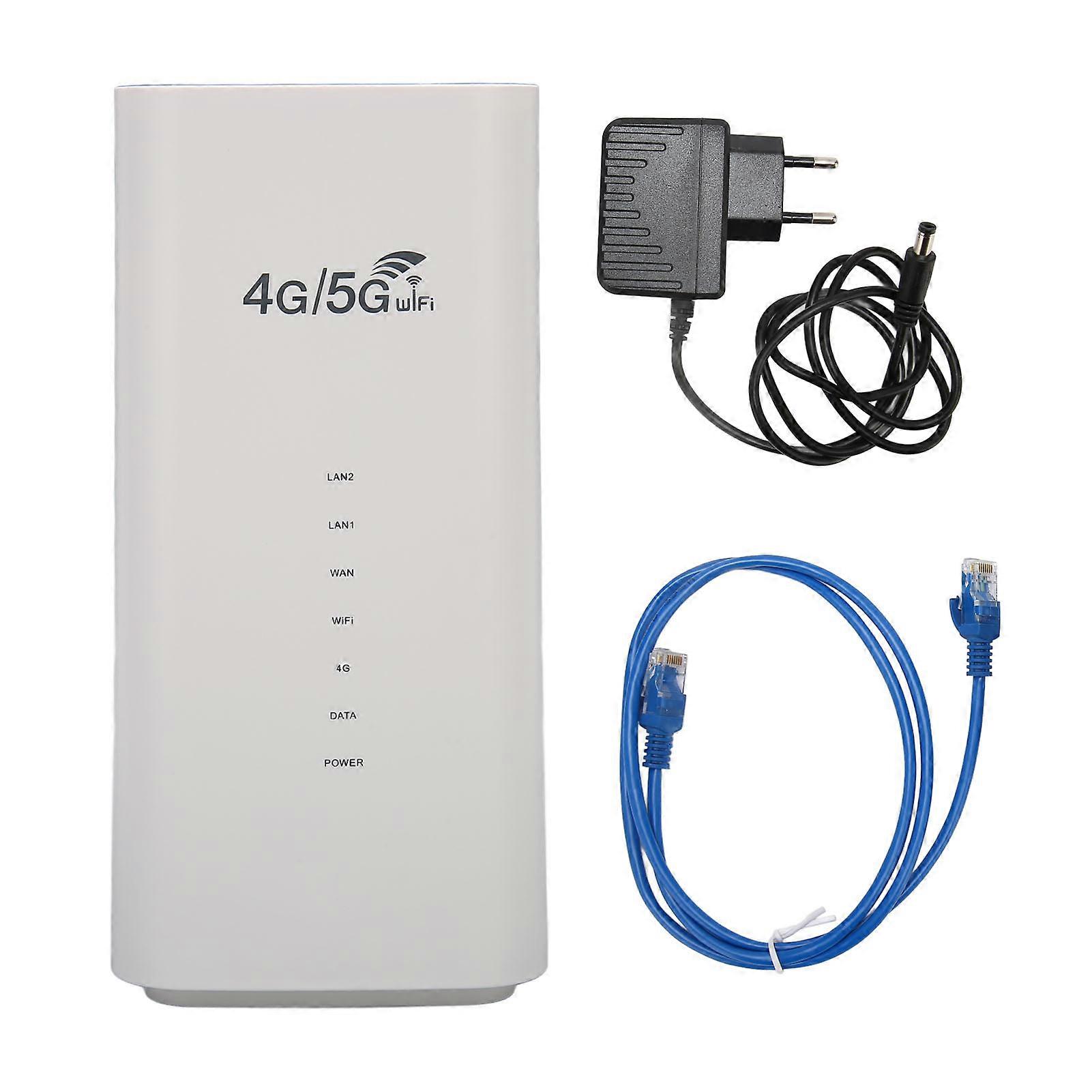 4G LTE Router with SIM Card Slot 4 Antenna Up to 32 Users Wireless WiFi CPE WiFi Router for Office 100?240V White EU Plug