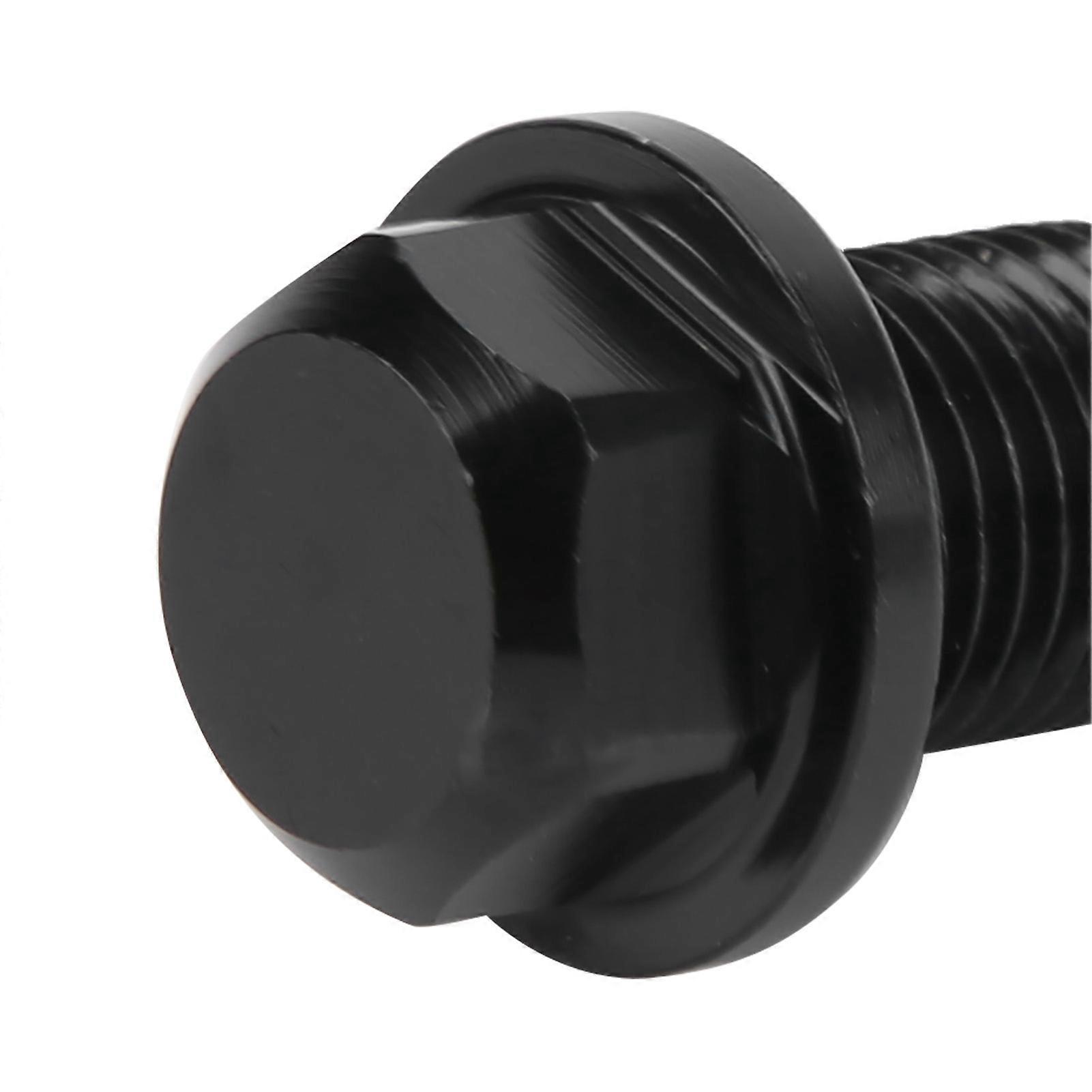 アルミ磁気オイルドレンプラグボルトナットM12 x 1.25スレッドブラックカーアクセサリー