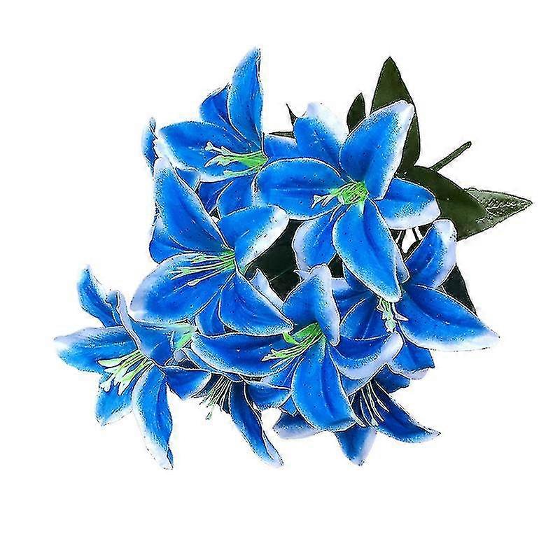 2pcs Artificial Lily 10 Heads Each For Wedding Party Decor