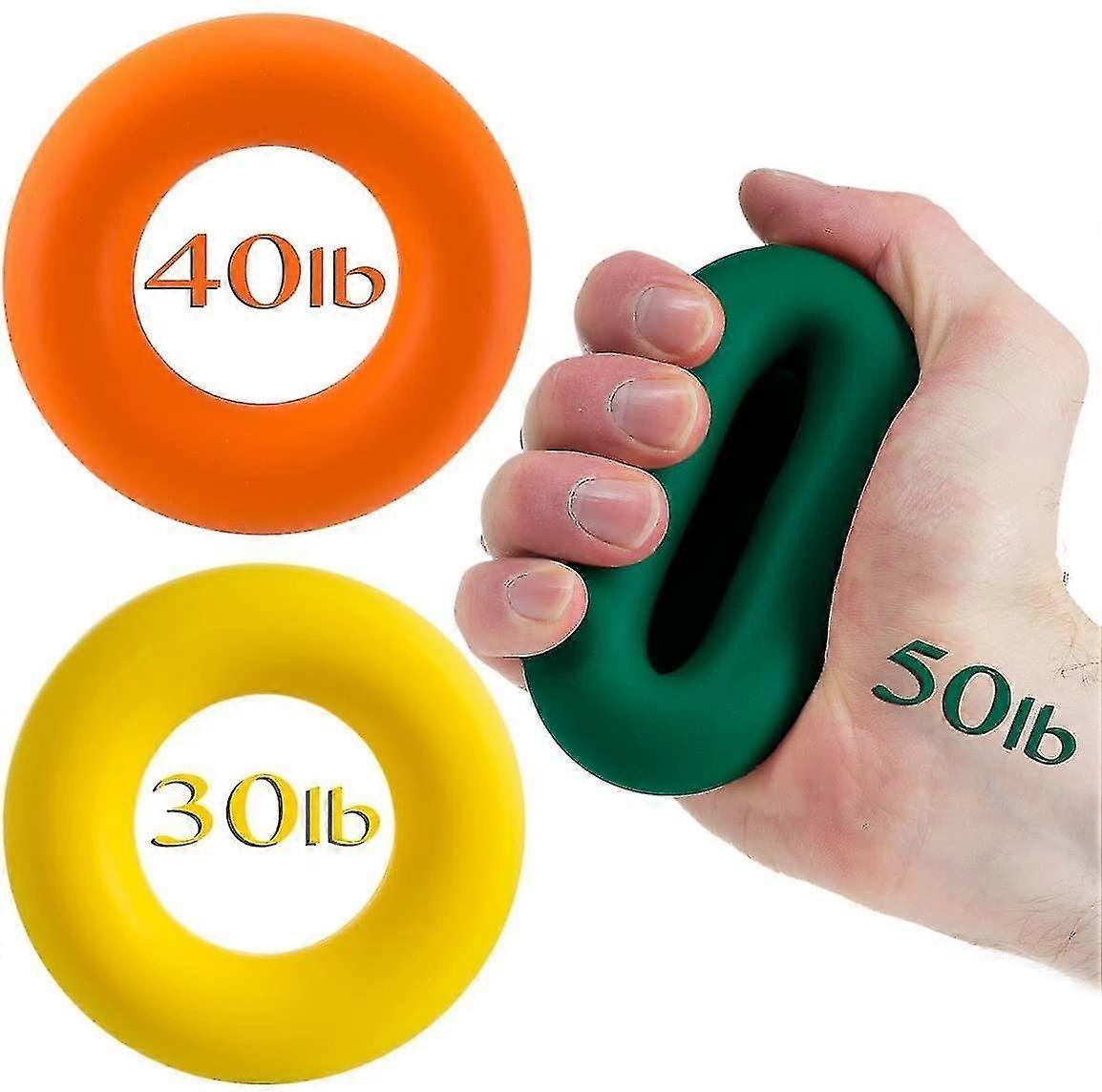Best Hand Grip Strengthener, A Forearm Wrist Finger Exerciser, Set Of 3 Level Resistance, 2 Year Warranty, Perfect Trainer 4 Rehabilitation Athlet