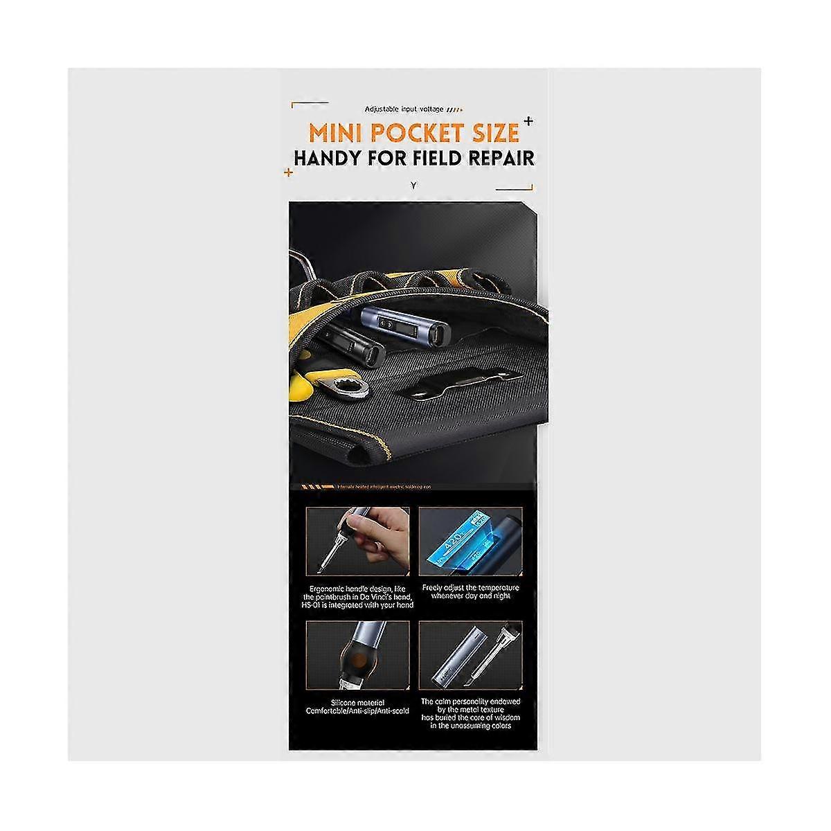 Smart Electric Soldering Iron+6xsoldering Heads Pd 65w Adjustable Constant Temperature Fast Heat S