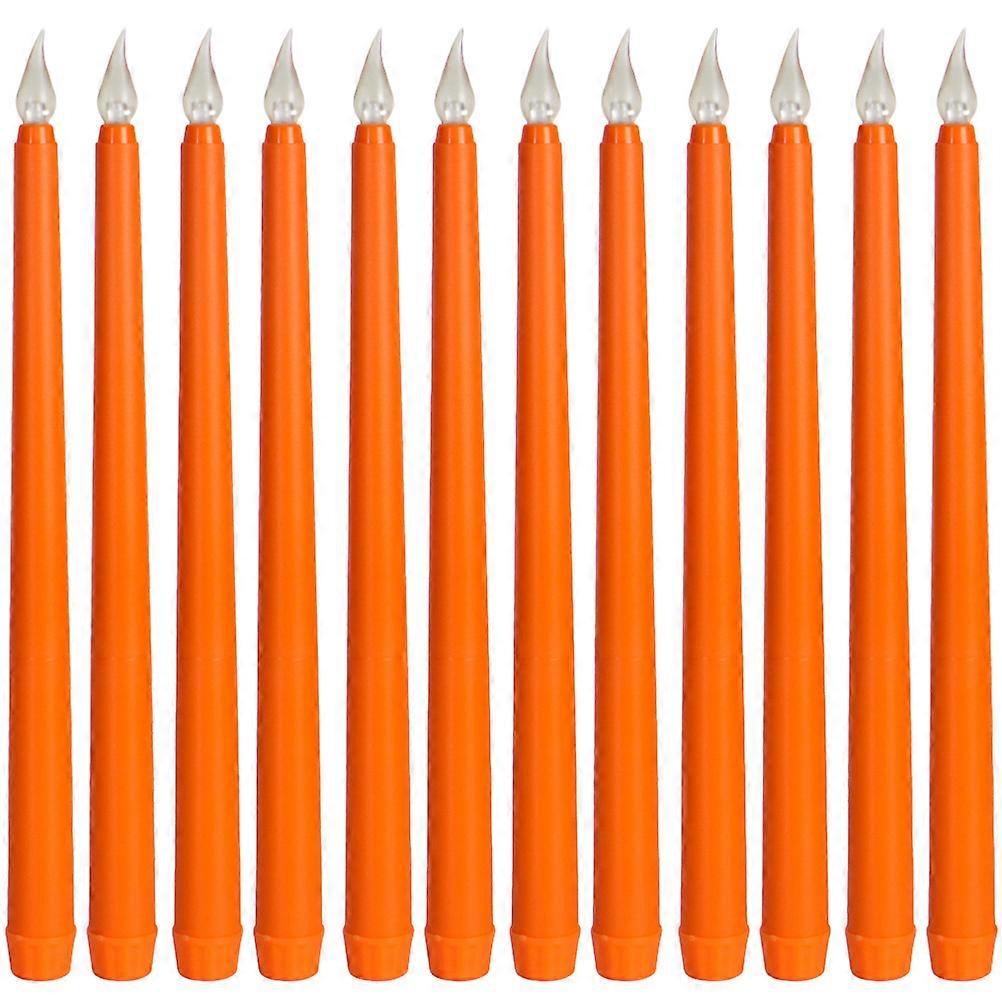 12pcs Electric Candles Battery Operated Taper Candles Flameless LED Candles Lights
