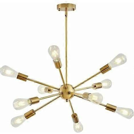 Chandelier-10 Electroplated Gold-Light Source Not Included