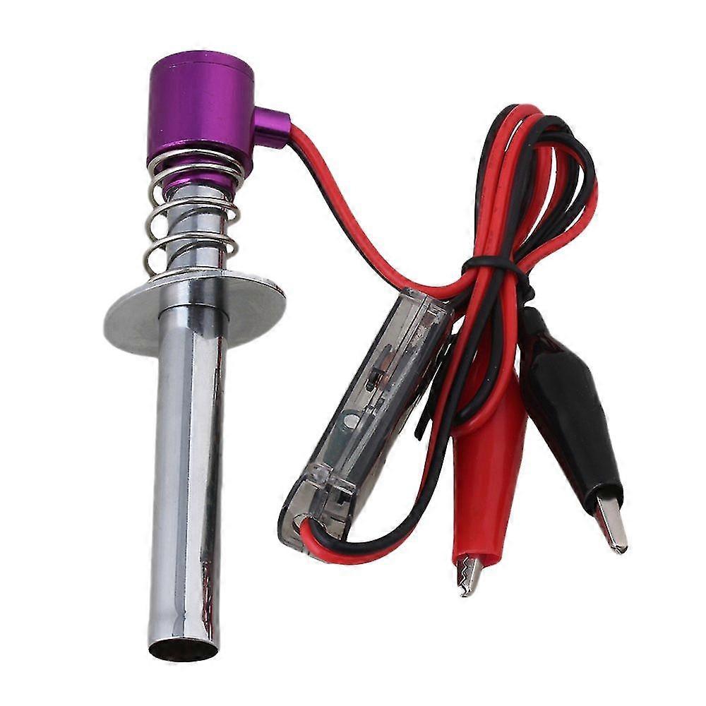 Glow Plug Starter Igniter Upgraded 6V -24V Electronic for Nitro RC Car Purple