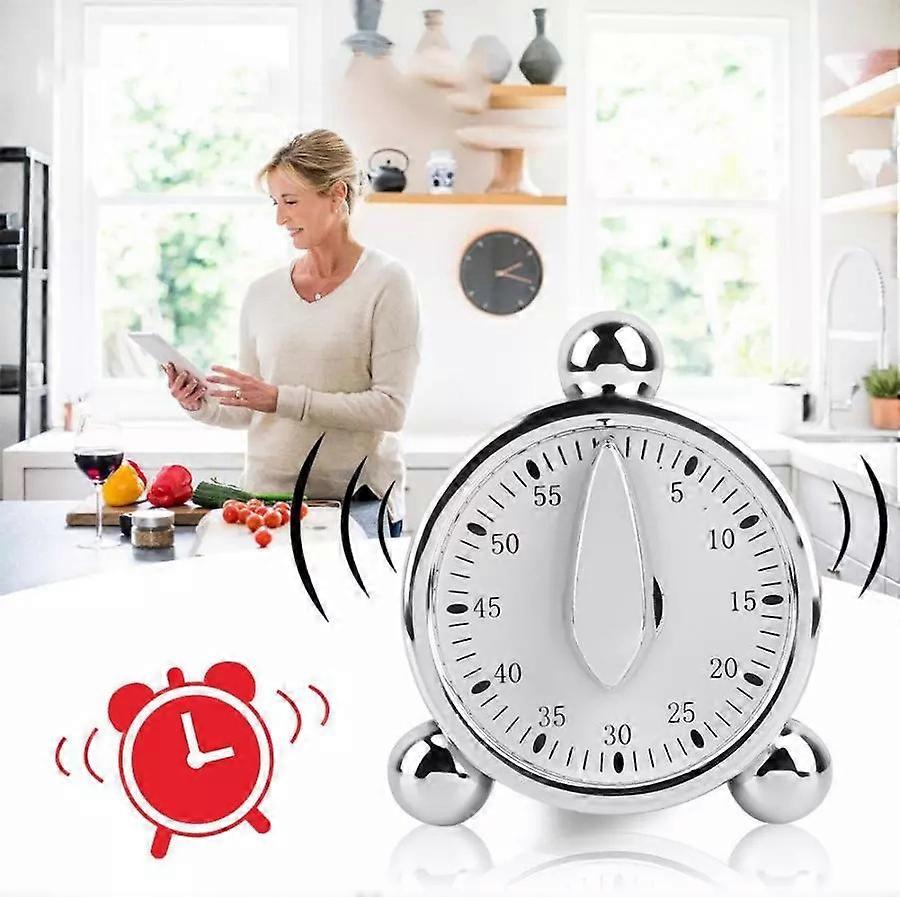 Stainless Steel Timer, Countdown Timer, Kitchen Timer Mechanical