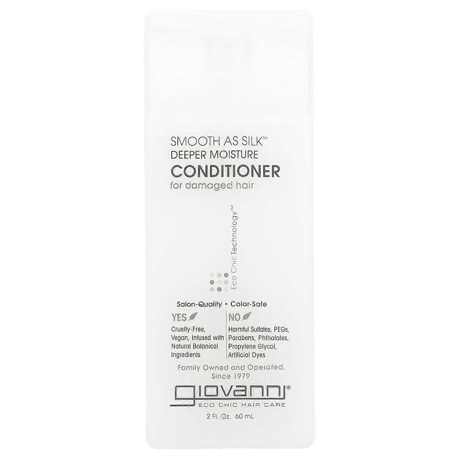 Giovanni, Smooth As Silk‚Ñ¢, Deeper Moisture Conditioner, For Damaged Hair, 2 fl oz (60 ml)