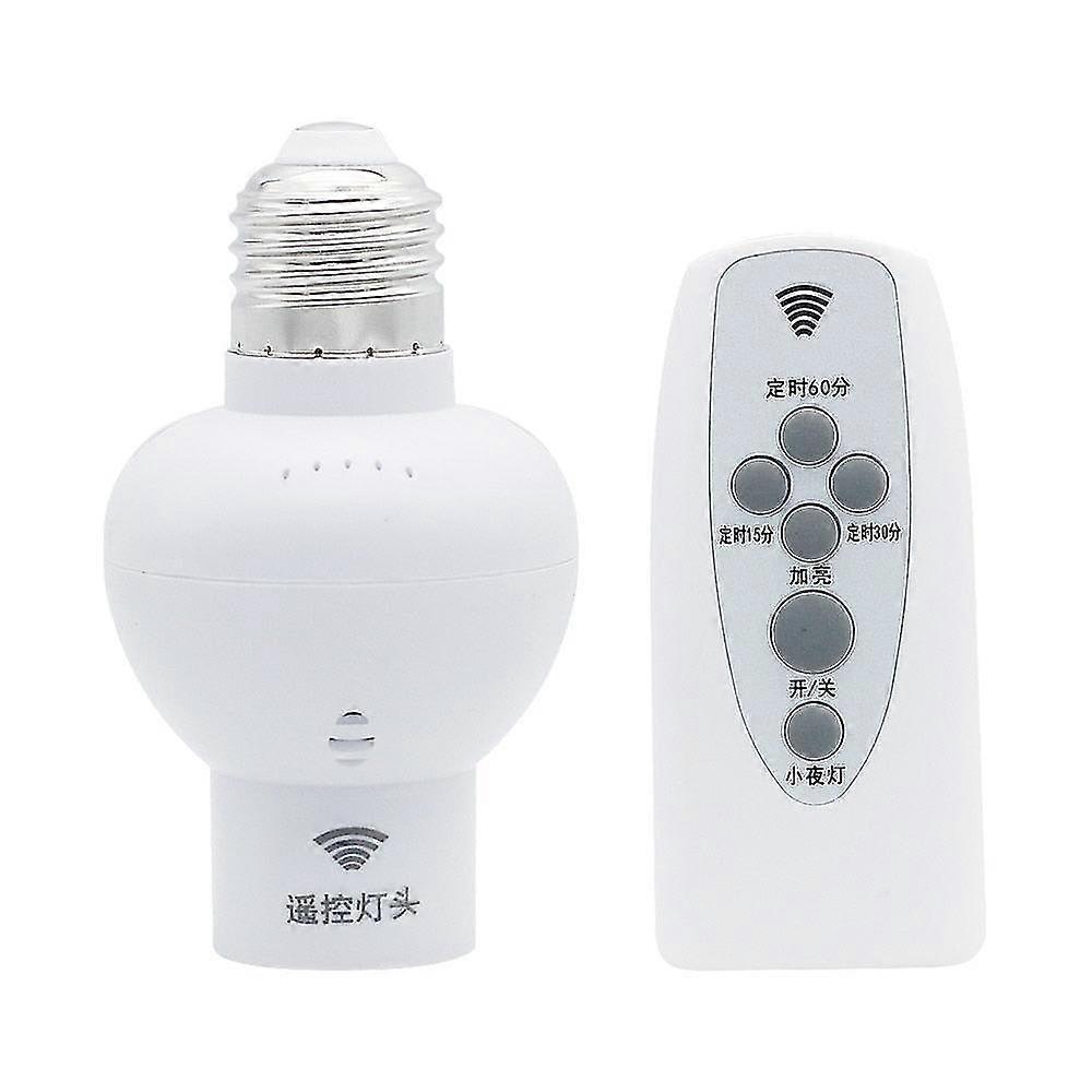 Infrared wireless remote control lamp holder dimmable timer bulb cap socket lamp base for corridor stairs indoor night light