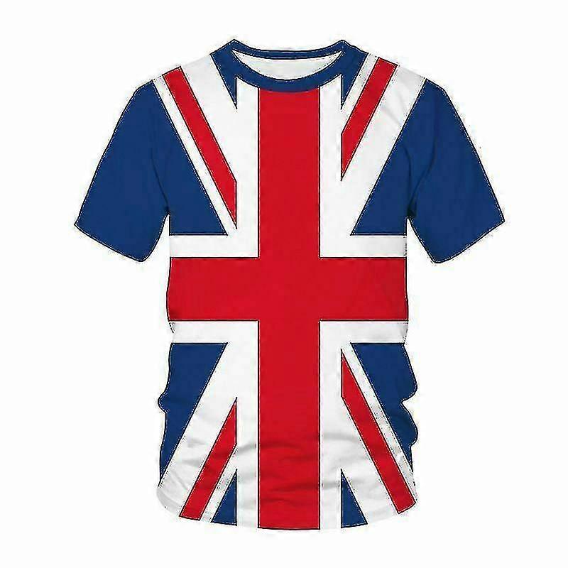 Union Jack T-shirt Crew Neck Team Size: S-6xl Kids Adult Happy H