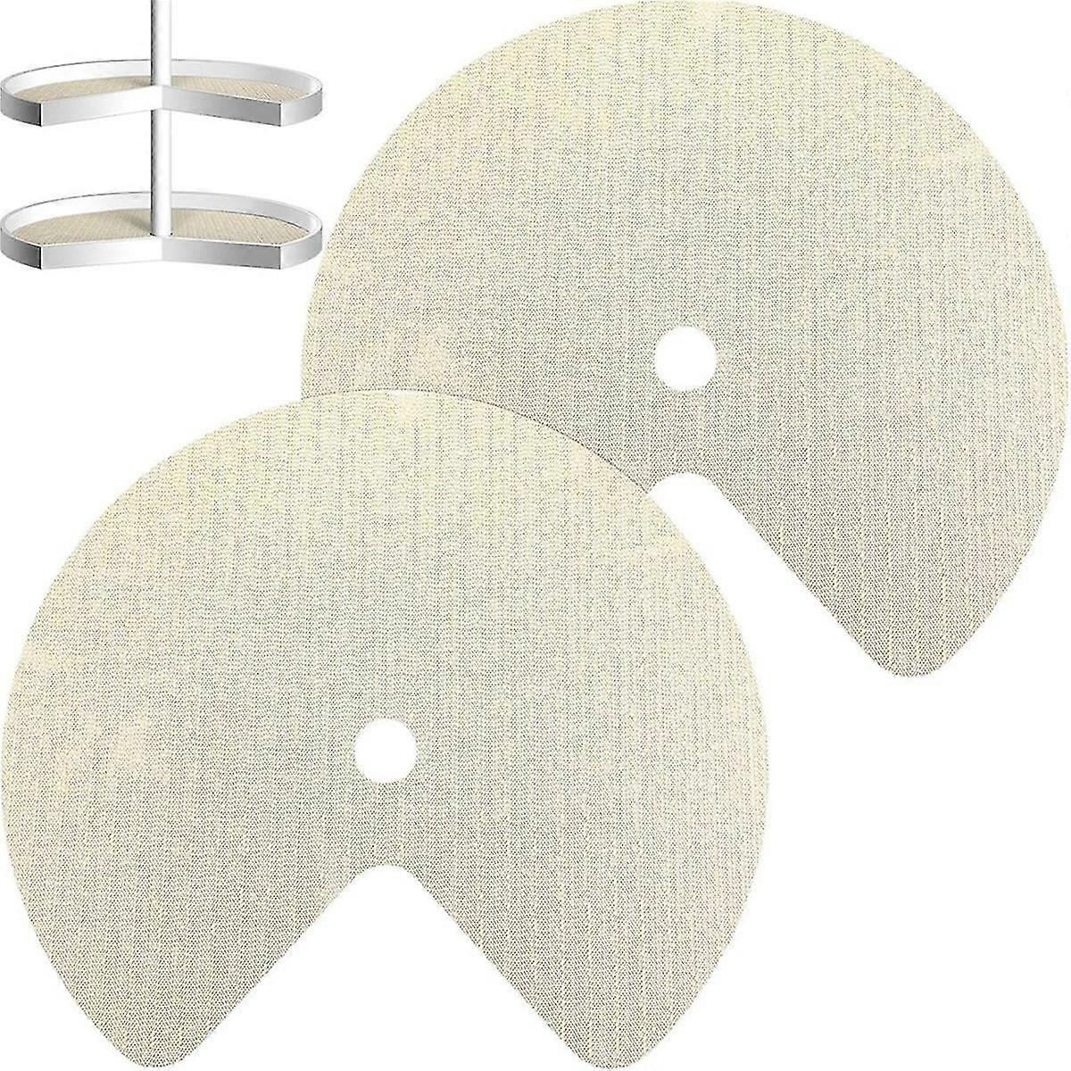 2pcs Lazy Shelf Liner Circle Kitchen Liners Non Adhesive Cabinet Liners Non Slip Fridge Mats For Drawer Pantry 31inch-a