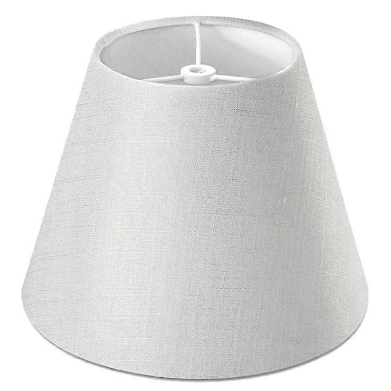 Lamp Shade Linen Fabric White Lamp Shade Small 5 Inch Top Diameter x 9 Inch Bottom Diameter x 7 Inc