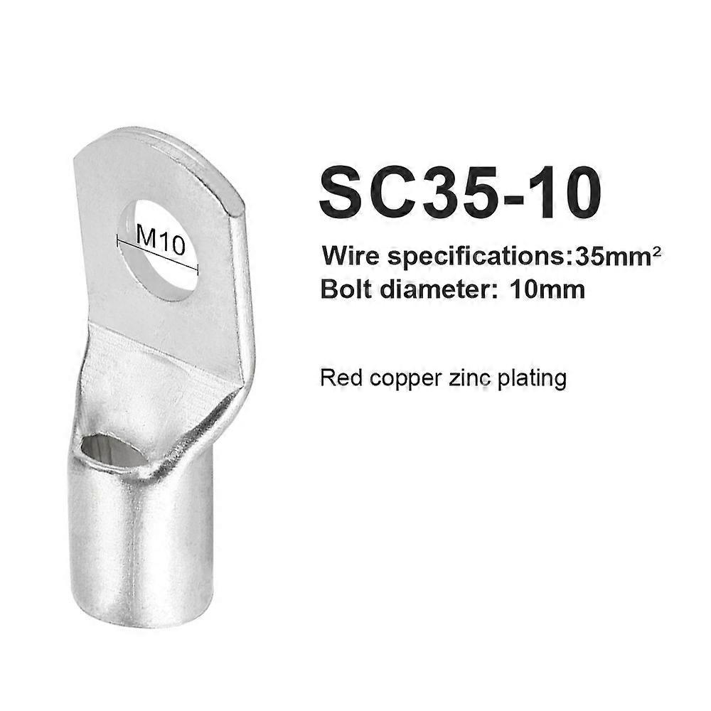 5Pcs SC Type Wire Nose Terminal SC16 SC25 SC35 16-35 mm2 Crimp Wire Nose Terminal Cable Connector Tinned Cable Lug Copper Kit