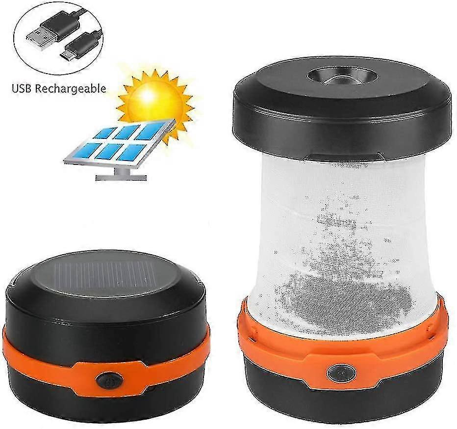 Camping Lantern Flashlight, Foldable, 2 In 1 Camping Lamp And Hook