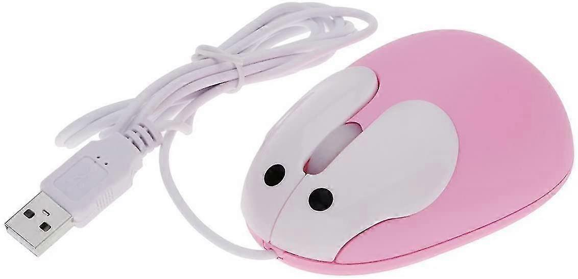 Cute Rabbit Lovely Design Portable Usb 1200 Dpi Wired Small Optical Mouse Desktop Mouse