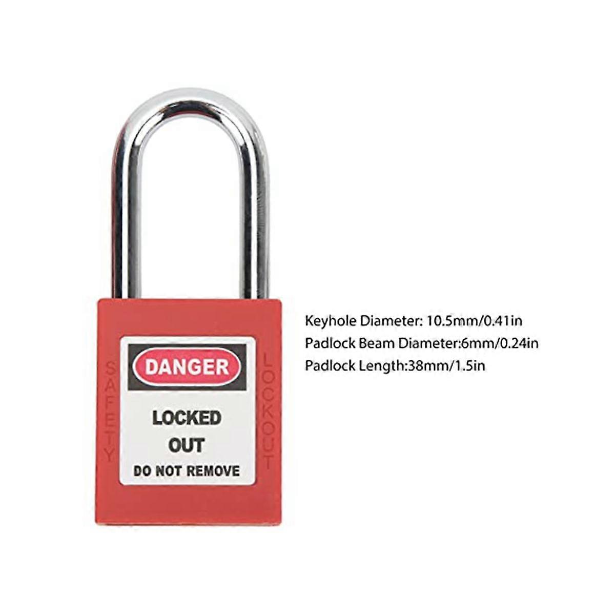 Padlocks Hasps Set, Lockout Tagout Kit 6 Hole Design Security Tamper ...