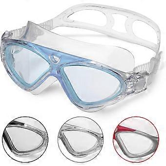 Swimming Goggles,Adult Swimming Goggles Transparent Anti-Fog Waterproof UV Protection Adjustable 180 Degree Vision - Ideal for Men and Women