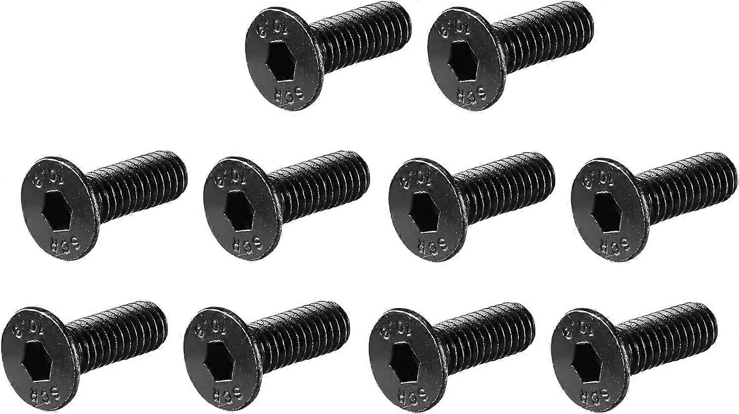 50pcs Flat Countersunk Hex Socket Head Cap Screws Hex Socket Bolt Stainless Steel M4x12mm