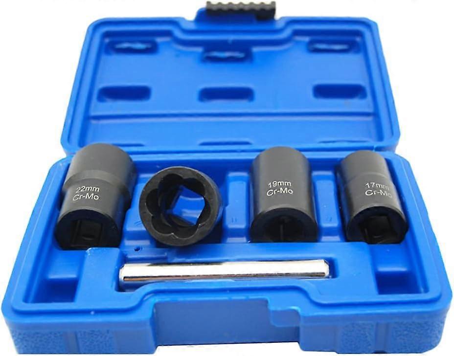 1 Set 5pcs Damaged Bolt Extractor Nut Socket Broken Extractor Nut Removal Tool