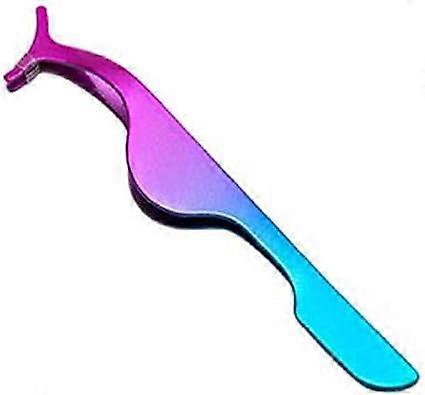 False Eyelash Application Tool, Professional Stainless Steel Eyelash Extension Tweezers for Eyelash Application and Removal (Colorful)