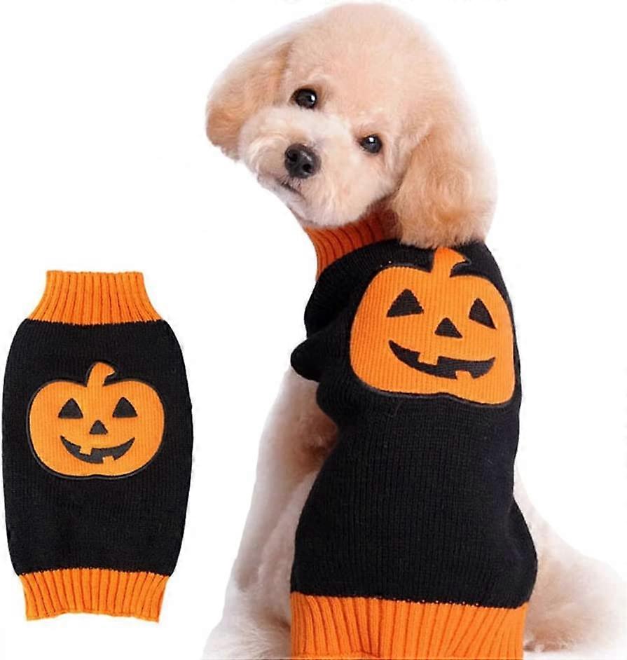 Dog Sweater Pumpkin Pet Sweaters Halloween