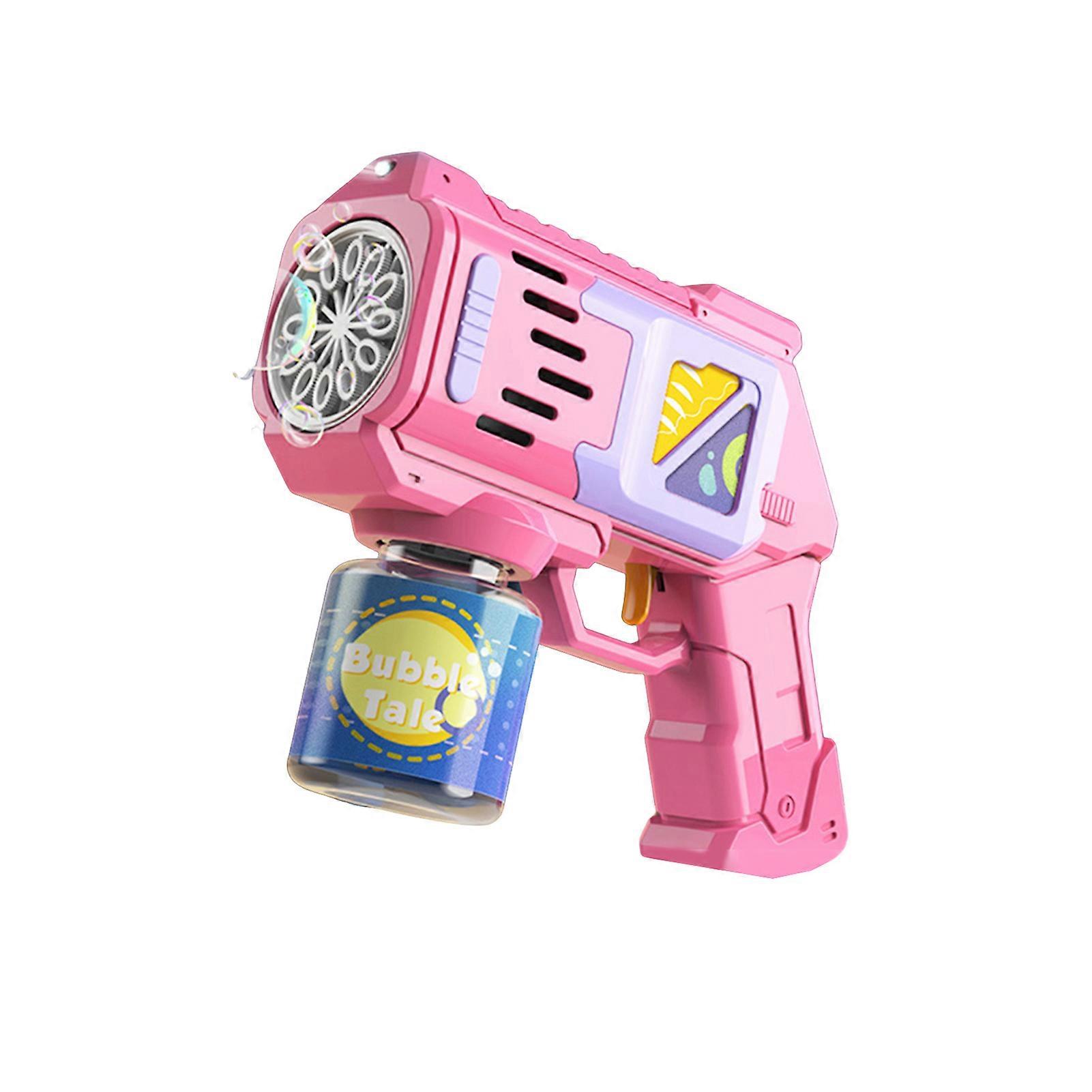 Electric Shooter Bubble Maker Machine with Light 12 Holes Leakproof Portable Kids Handheld Automatic Bubble Blower Toy Toddlers Boys Girls Christmas G