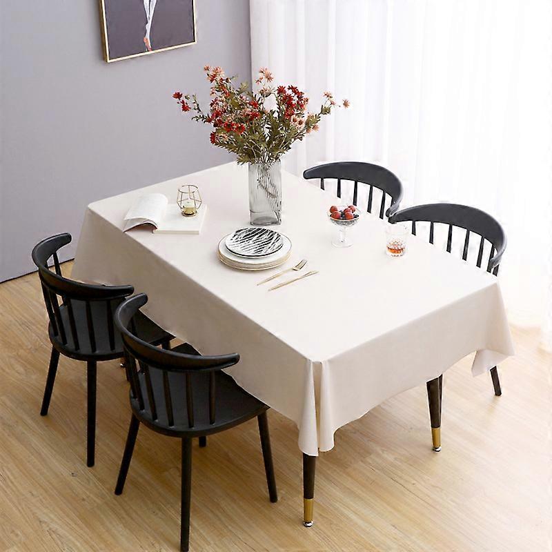 Solid Color Table Cloth, Water and Oil Resistant Rectangular Pvc Table Cloth-54 X 78 inches-Vinyl Table Cloth, Used for Dining Table, Buffet Party and