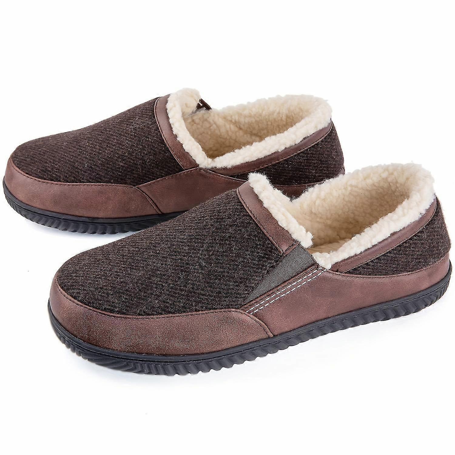New models Mens Luxuriously Soft Plush Slides - Cozy, Comfortable Fuzzy Bedroom Slippers with Non-Slip Sole - Ideal for Indoor/Outdoor Relaxation and