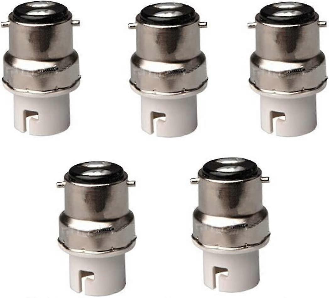 Set von 5 B22 zu B15 / Ba15d / B15d oder LED-Lampenadaptern