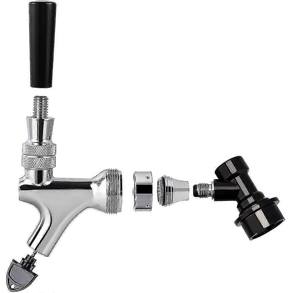 2x Beer Faucet Ball Lock Kit, Homebrew Draft Beer Tap Cornelius Keg Liquid Ball Lock Picnic Party