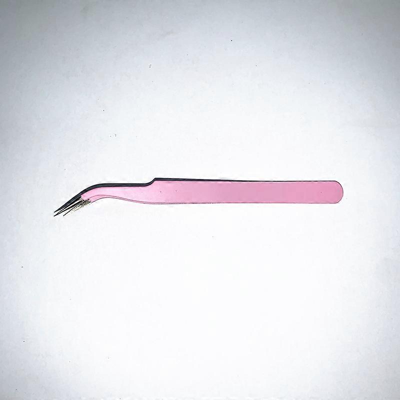 1 Pcs Pink Tweezers for Small Details such as Nail Decorations, Eyelash Extensions