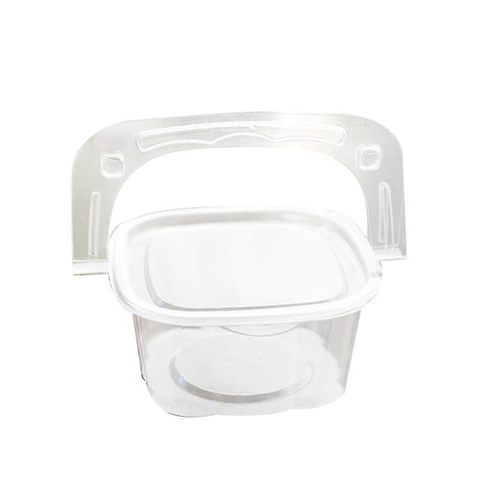 10pcs transparent dessert box with handle cupcake transparent