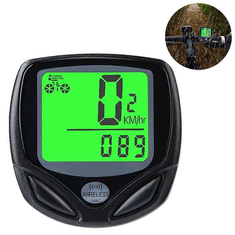 Bicycle Speedometer and Odometer Wireless Waterproof Cycle Bike Computer with LCD Display & Multi-Functions