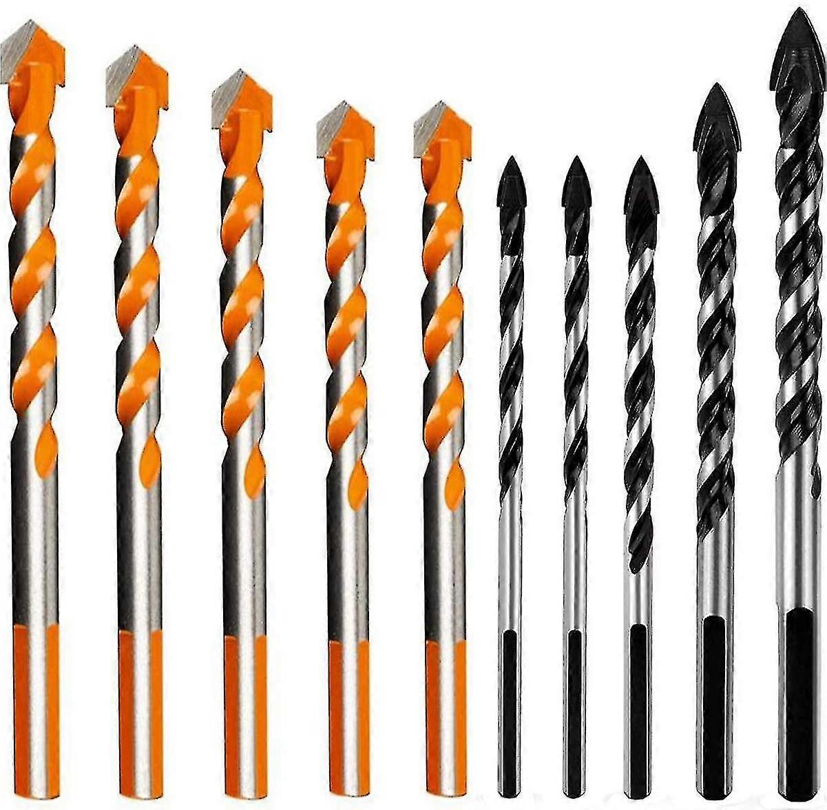 10pcs Masonry Drill Bit Tungsten Carbide Drill Bits Professional Tile Drill