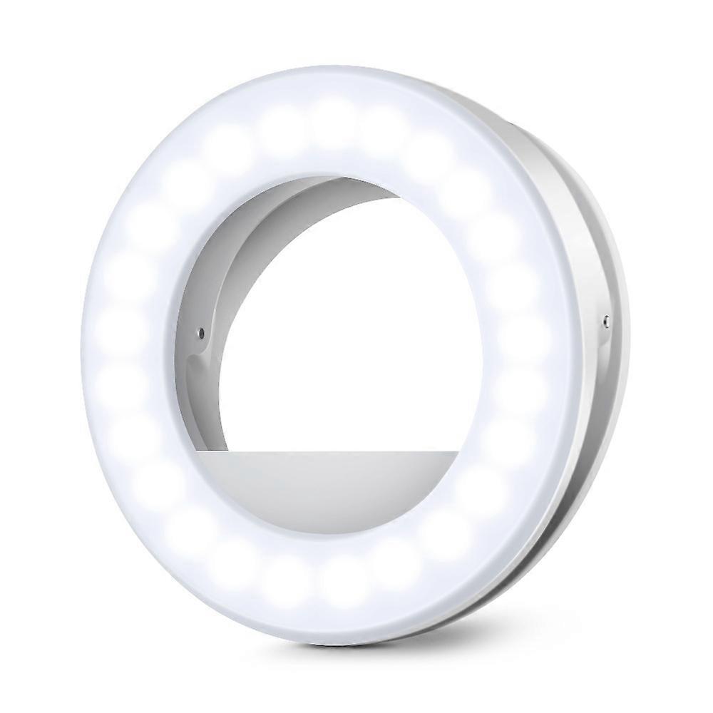 Selfie light with 3 stuff brightness USB rechargeable for smartphone