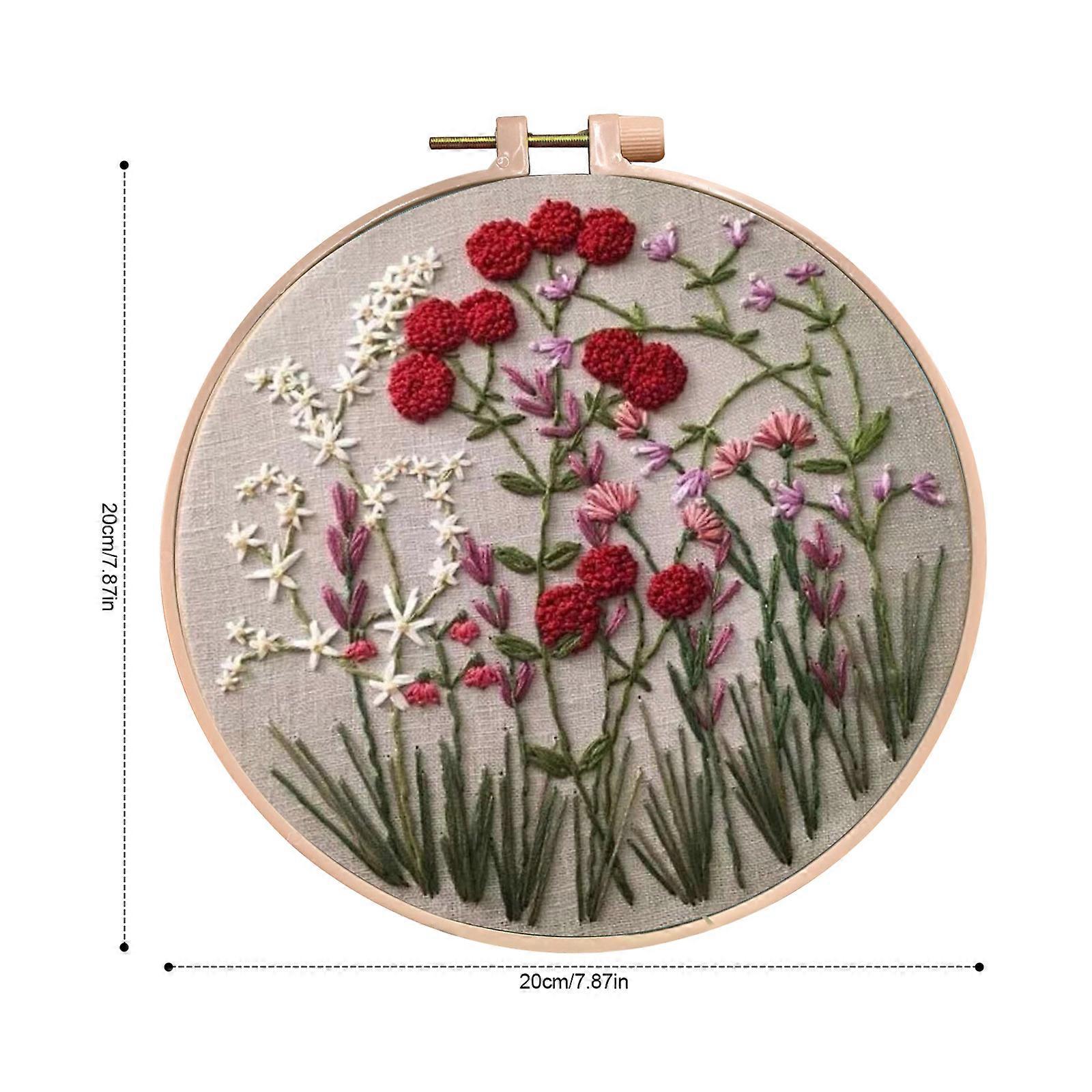 Kit Punto Croce Per Principianti – Borsa Tote In Tela Con Motivo Floreale Prestampato, Fili E Attrezzi Inclusi, Per Adulti (Farfalla)
