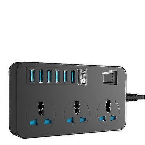 Power Strip Smart Usb Socket Adapter Surge Protector 3 Way Ac Universal Outlets Electrical Plug Eu/us Uk/au 2m Extension Cord