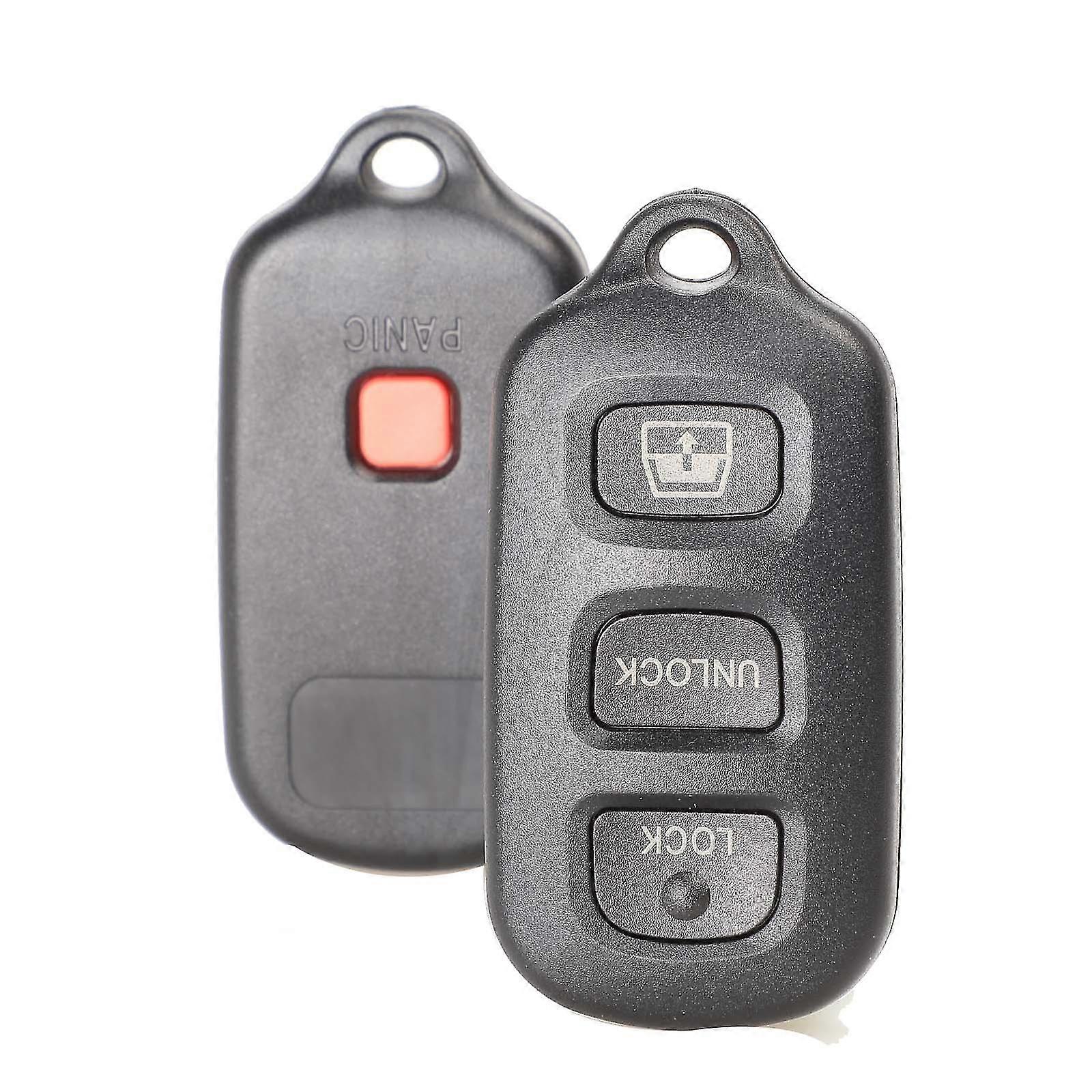 Remote Key Shell Fob 3 Button + Panic For Toyota Sequoia 4-runner 4runner 2003-2008 Keyless Case Replacement