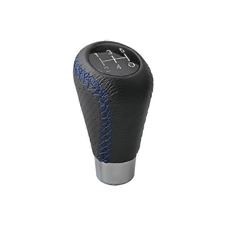 The Blue Line-Car 5 speed gear head genuine leather ball head gear head red line gear head universal