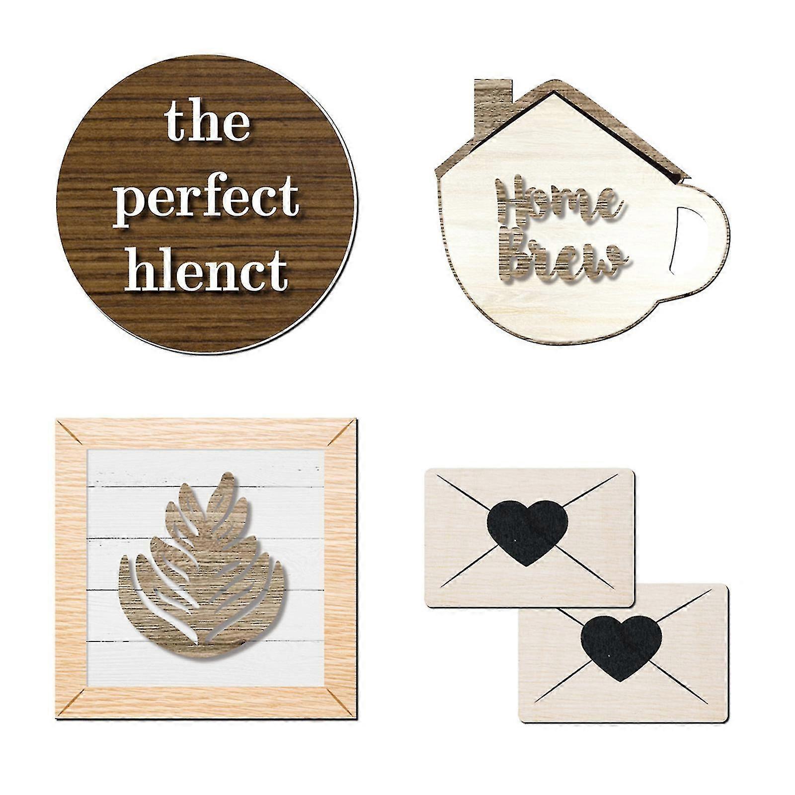 هالوين Hocus Pocus صينية ديكور - أنا رائحة الأطفال علامات خشبية جارلاند مزرعة ريفي صينية متدرجة ديكور (بدون صينية)