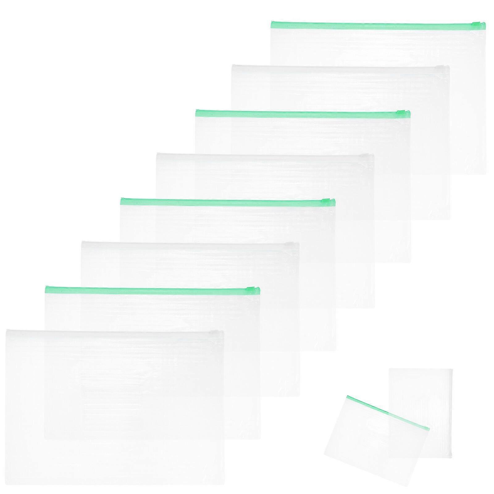 20pcs File Zipper Holder Portable File Organizer A4 Size Document Bag Folder