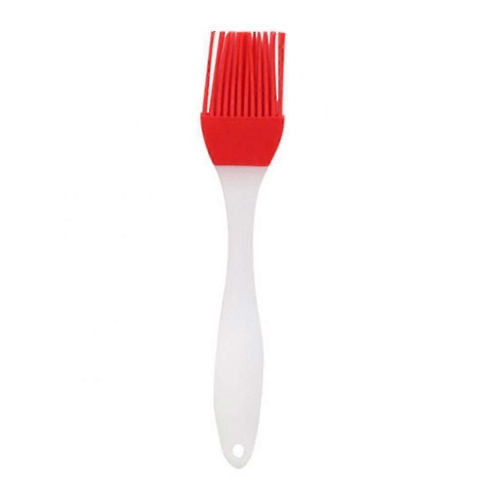 Silicone Heat Resistant Bread Butter Oil Bbq Brush White Frosted Handle Compatible For Baking(l,red) 1
