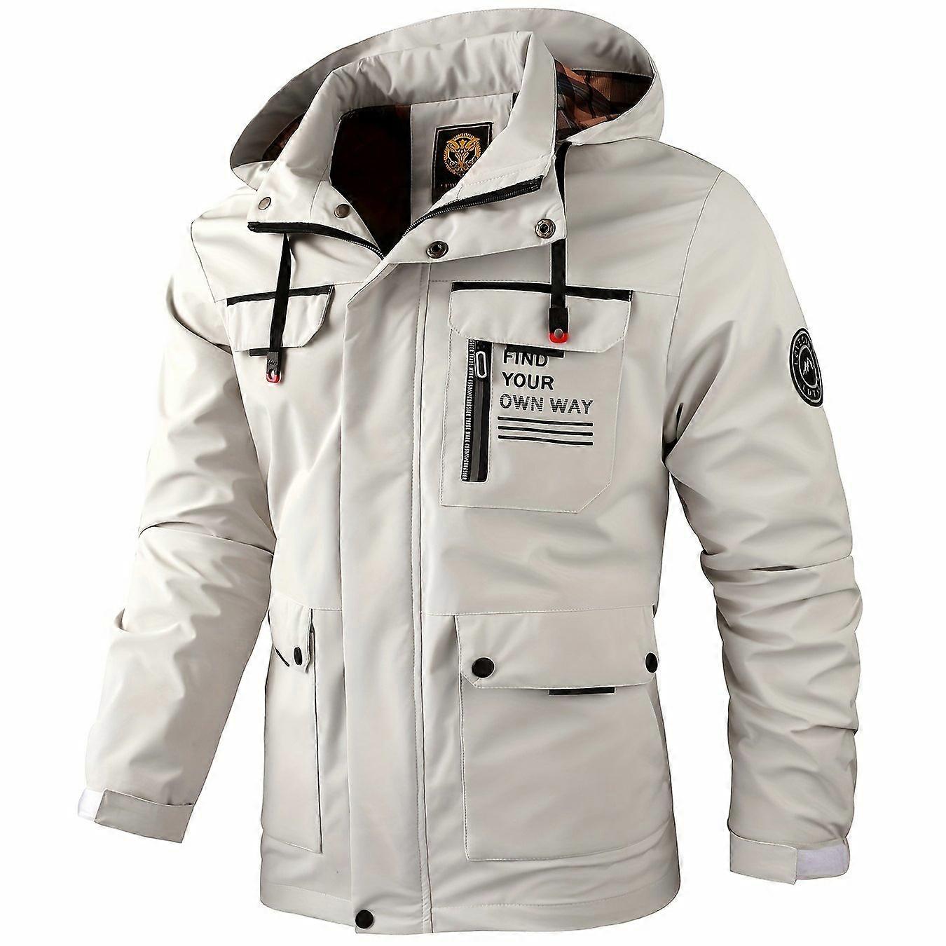 Stylish Men's Casual Bomber Jacket Lightweight, Durable & Easy-Care for Spring/Fall Weather with Functional Pockets