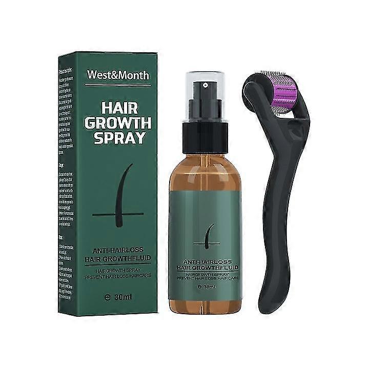 Beard Growth Kit - 30ml Beard Kit with Beard Roller and Growth Serum Spray