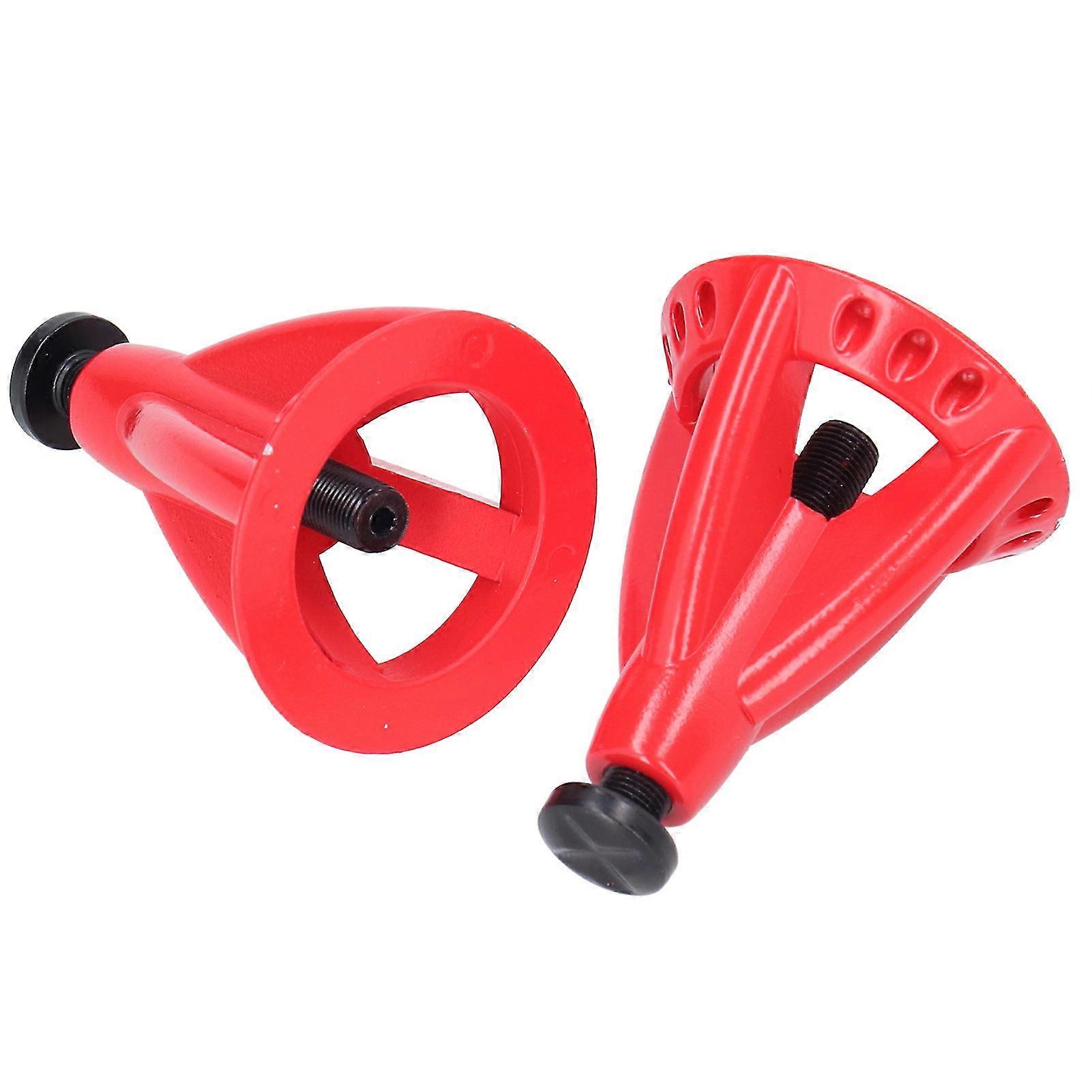 Adjustable Height Metal 6T Jack Stand for 110 RC Car Toy Tools - Red (2pcs)