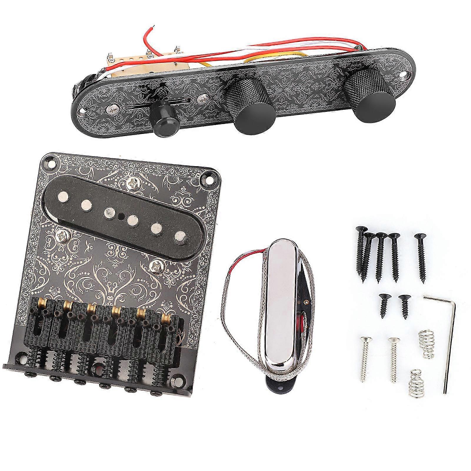 TL Guitar Bridge Single Coil Neck Pickup Volume Control Plate Circuit Set