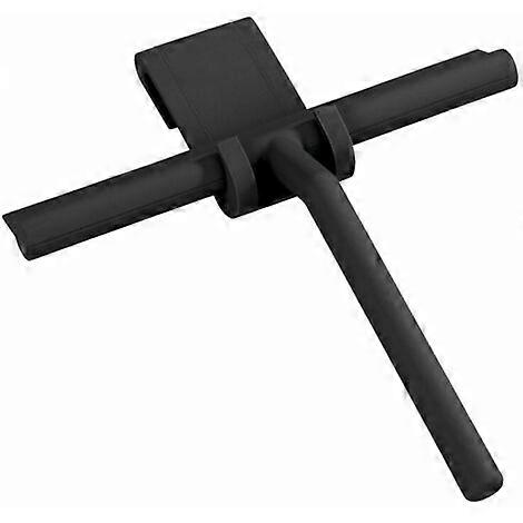 Black silicone bathroom squeegee